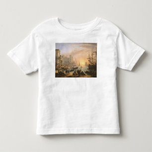 Camiseta De Bebé Puerto marítimo en la puesta del sol, 1639