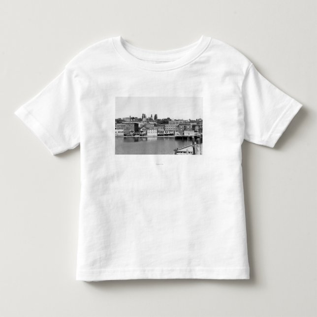 Camiseta De Bebé Puerto Townsend, opinión Photograp de la ciudad de (Anverso)