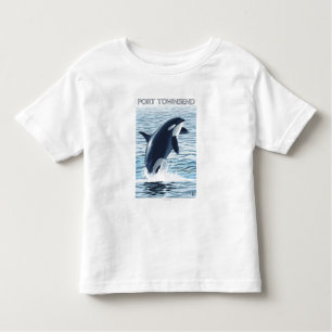 Camiseta De Bebé Puerto Townsend, salto de WashingtonOrca