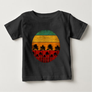 Camiseta De Bebé puesta de sol de verano palmeras