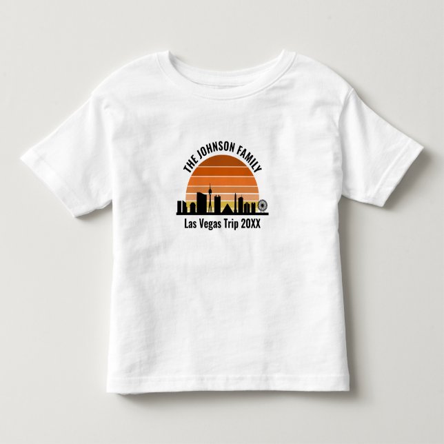 Camiseta De Bebé Puesta de sol en Las Vegas Strip Vacaciones person (Anverso)