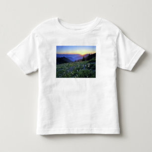 Camiseta De Bebé Puesta de sol en Obstruciton Point, PN Olímpico, W