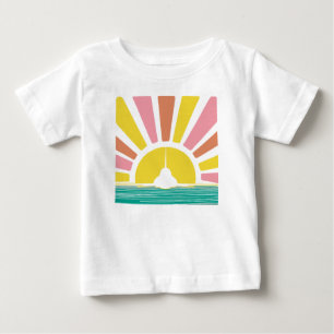 Camiseta De Bebé Puesta de sol Pastel T-38