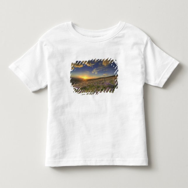 Camiseta De Bebé Puesta de sol sobre las montañas Bitterroot y vast (Anverso)