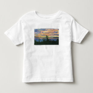 Camiseta De Bebé Puesta del sol sobre el lago, Adirondack Mts