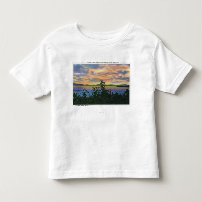 Camiseta De Bebé Puesta del sol sobre el lago, Adirondack Mts (Anverso)