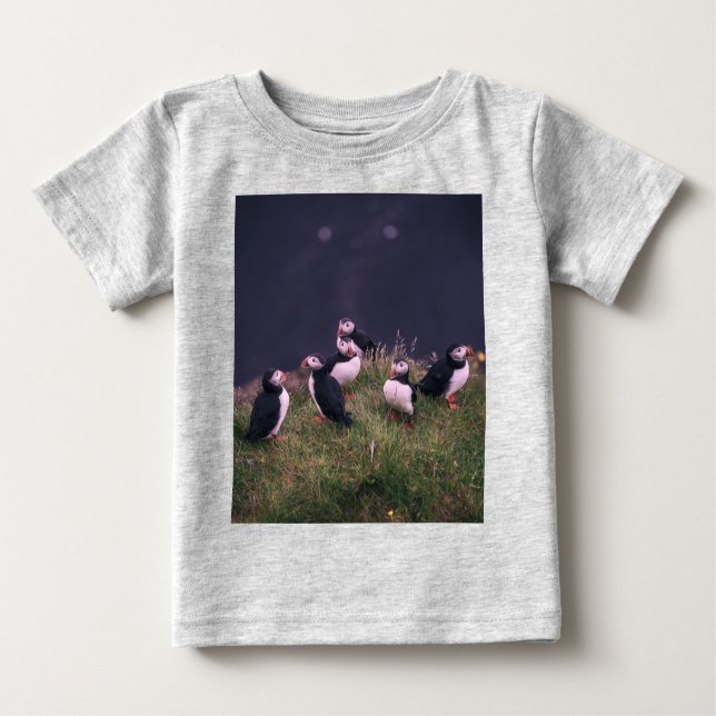 Camiseta De Bebé Puffins atlánticos (Anverso)