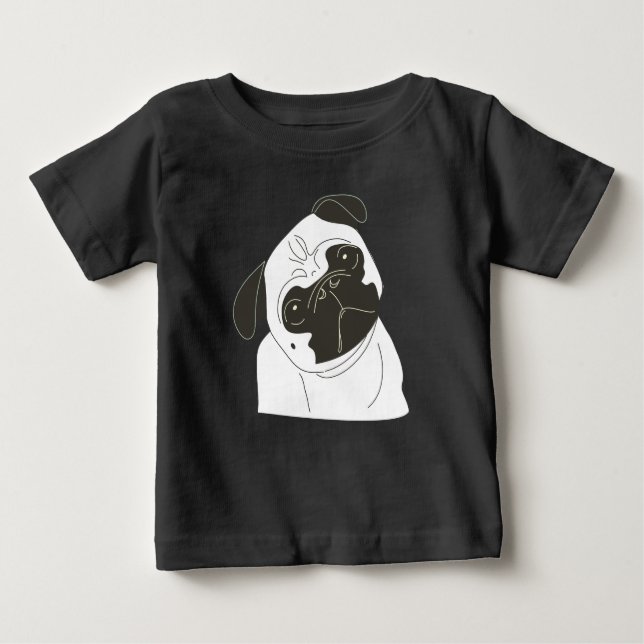 Camiseta De Bebé Pug (Anverso)