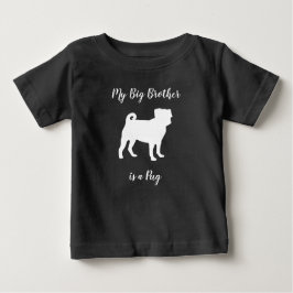Camiseta De Bebé Pug Dog Baby Shower Gris Puppy Género Neutral