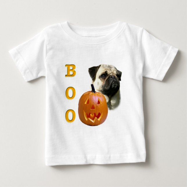 Camiseta De Bebé Pug (flauta) Boo (Anverso)