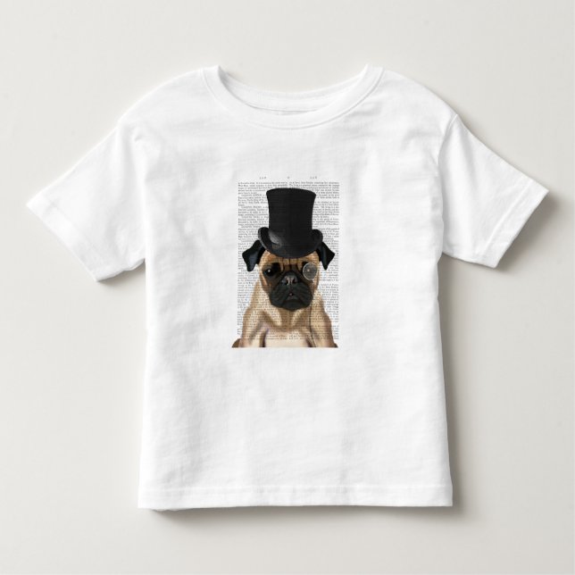 Camiseta De Bebé Pug, hebilla formal y Gorra (Anverso)