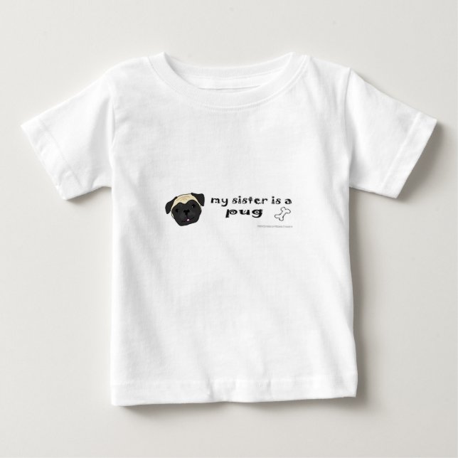 Camiseta De Bebé pug - más razas de perros (Anverso)
