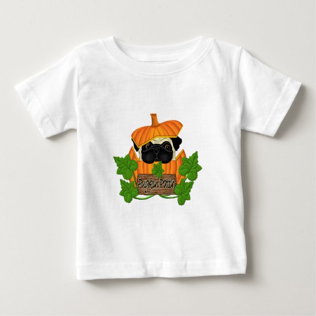 Camiseta De Bebé Pug Pumpkin Patch (Anverso)