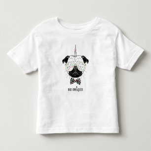 Camiseta De Bebé Pug Unicorn Ser único