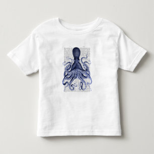 Camiseta De Bebé Pulpo azul
