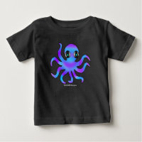 Camiseta de bebé - Pulpo azul violeta (intenso)