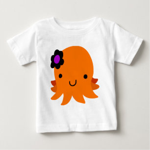 Camiseta De Bebé Pulpo de la flor de Halloween