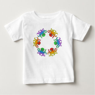 Camiseta de bebé - Pulpo degradado (blanco)