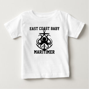 Camiseta De Bebé Pulpo del ancla de Maritimer del bebé de la costa