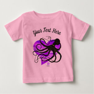 Camiseta De Bebé Pulpo en el ❤ de la lavanda - mono del tutú