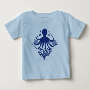 Camiseta De Bebé Pulpo (fondo claro)