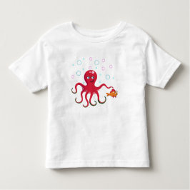 Camiseta De Bebé Pulpo rojo