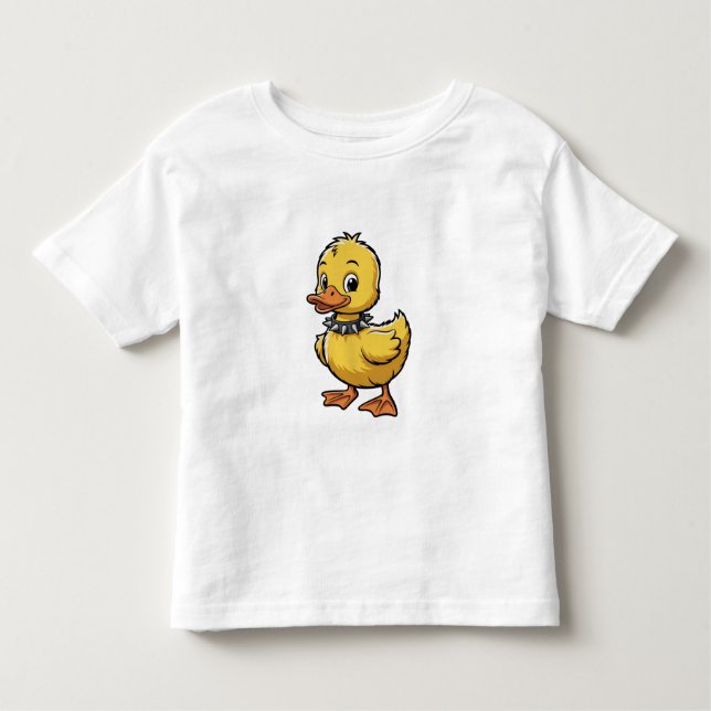 Camiseta De Bebé Punk Duckling – Funny Rebel Animal Art (Anverso)