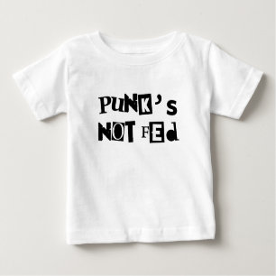 Camiseta De Bebé punk no alimentado mensaje de texto gracioso niños