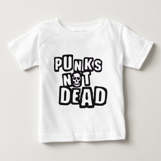 Camiseta De Bebé punks not dead (Anverso)