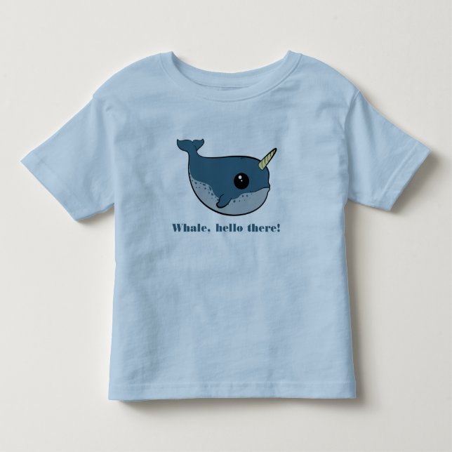 Camiseta De Bebé Punny Narwhal (Anverso)