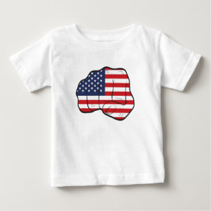 Camiseta De Bebé Puño de bandera estadounidense