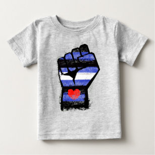 Camiseta De Bebé Puño del Orgullo de Cuero