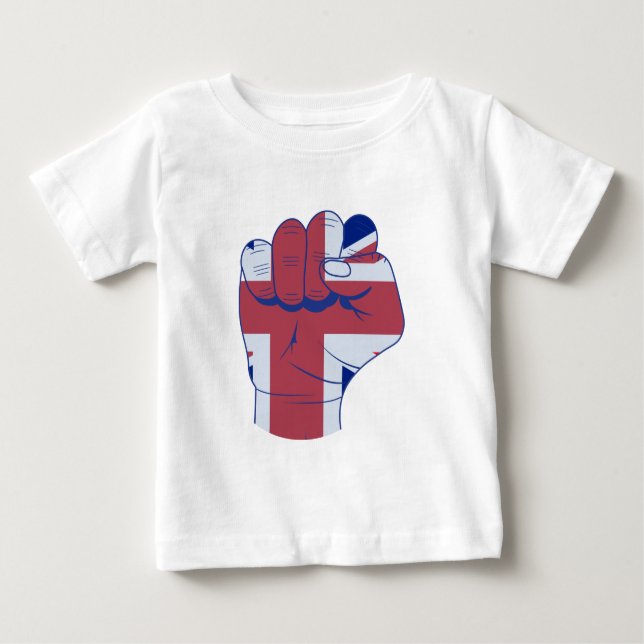 Camiseta De Bebé Puño elevado británico (Anverso)