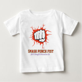 Camiseta De Bebé Puño Golpe Fuerte – Arte de Motivación de Fuerza A