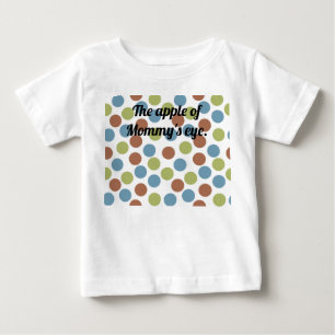 Camiseta De Bebé Puntos azules, verdes y marrones