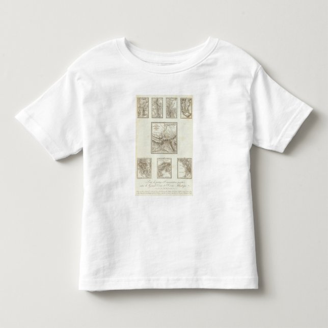 Camiseta De Bebé Puntos de la parte y comunicaciones proyectadas (Anverso)