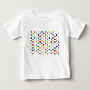 Camiseta De Bebé Puntos de la polka arcoiris