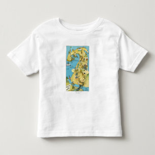 Camiseta De Bebé Puntos del dibujo animado del interés en Cape Cod