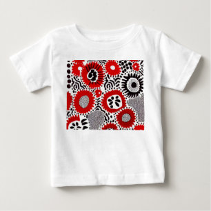 Camiseta De Bebé Puntos Rojos y Negros