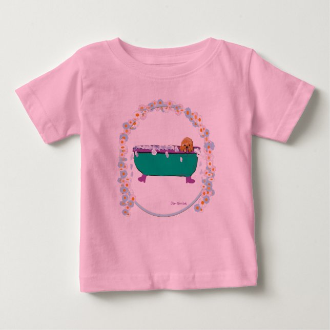 Camiseta De Bebé Puppy In A Tub Tutu (Anverso)