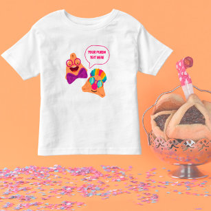 Camiseta De Bebé Purim Cute Hamantash personalizado