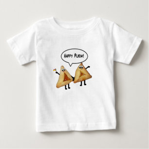 Camiseta De Bebé Purim feliz lindo Hamantaschen