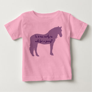 Camiseta De Bebé Purple Baby Wants Pony