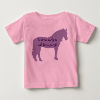 Camiseta De Bebé Purple Baby Wants Pony