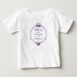 Camiseta De Bebé Purple Butterfly Baby Girl Baby Shower 