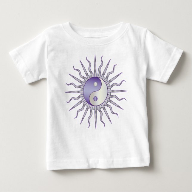 Camiseta De Bebé Purple Starburst Yin Yang (Anverso)