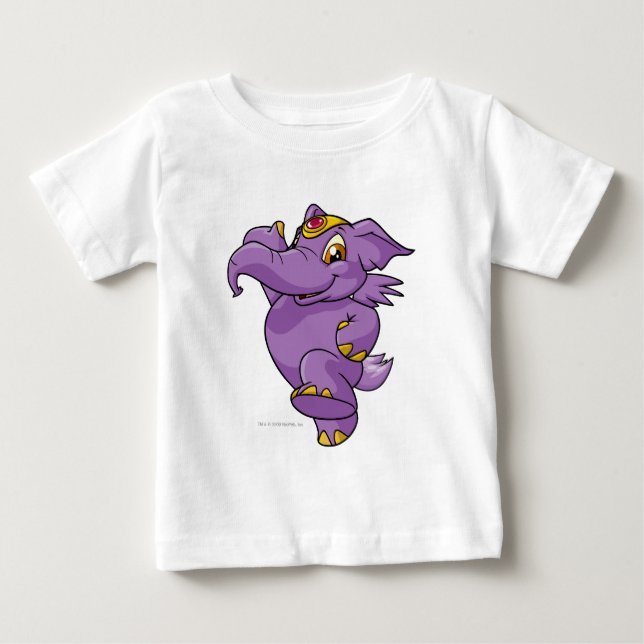 Camiseta De Bebé Púrpura de Elephante (Anverso)