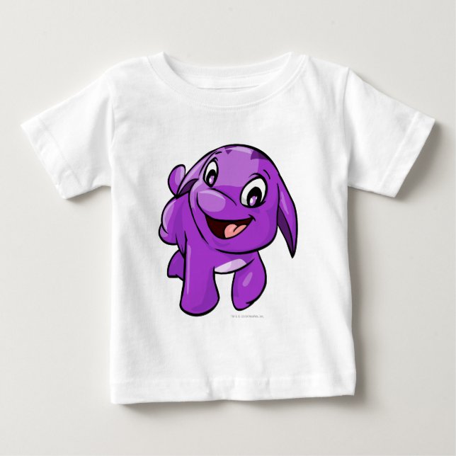 Camiseta De Bebé Púrpura de Poogle (Anverso)