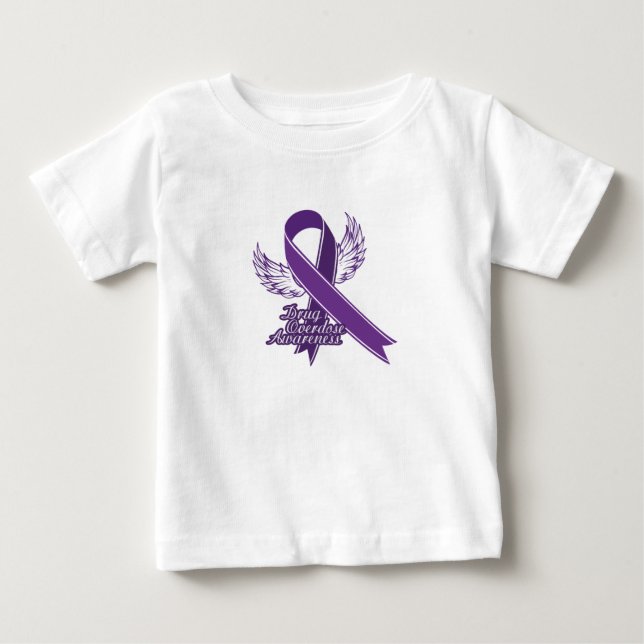 Camiseta De Bebé Púrpura para el regalo de la conciencia de la (Anverso)