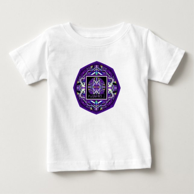 Camiseta De Bebé Púrpura W3 (Anverso)
